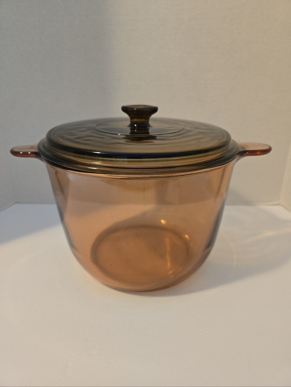 Vintage Amber Corning 3.5 L Dutch Oven Stock, Simmer Pot W/Lid France